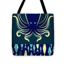 Rubino Zen Octopus Blue - Tote Bag Tote Bag Pixels 16" x 16"  