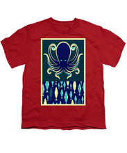 Rubino Zen Octopus Blue - Youth T-Shirt Youth T-Shirt Pixels Red Small 