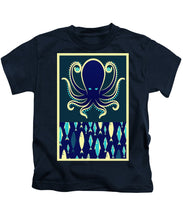 Rubino Zen Octopus Blue - Kids T-Shirt Kids T-Shirt Pixels Navy Small 