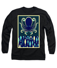 Rubino Zen Octopus Blue - Long Sleeve T-Shirt Long Sleeve T-Shirt Pixels Black Small 