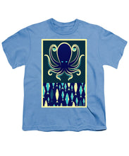 Rubino Zen Octopus Blue - Youth T-Shirt Youth T-Shirt Pixels Carolina Blue Small 