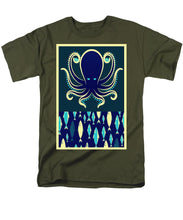 Rubino Zen Octopus Blue - Men's T-Shirt  (Regular Fit) Men's T-Shirt (Regular Fit) Pixels Military Green Small 