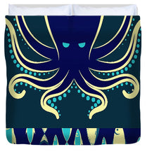 Rubino Zen Octopus Blue - Duvet Cover Duvet Cover Pixels King  