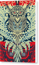 Rubino Zen Owl Blue - Canvas Print Canvas Print Pixels 6.625" x 10.000" White Glossy