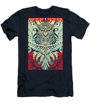 Rubino Zen Owl Blue - Men's T-Shirt (Athletic Fit) Men's T-Shirt (Athletic Fit) Pixels Navy Small 