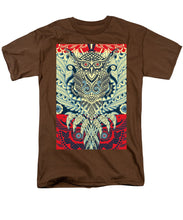 Rubino Zen Owl Blue - Men's T-Shirt  (Regular Fit) Men's T-Shirt (Regular Fit) Pixels Coffee Small 