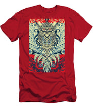 Rubino Zen Owl Blue - Men's T-Shirt (Athletic Fit) Men's T-Shirt (Athletic Fit) Pixels Red Small 