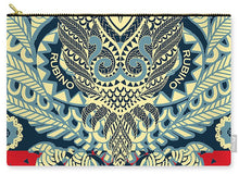 Rubino Zen Owl Blue - Carry-All Pouch Carry-All Pouch Pixels Large (12.5" x 8.5")  