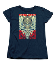 Rubino Zen Owl Blue - Women's T-Shirt (Standard Fit) Women's T-Shirt (Standard Fit) Pixels Navy Small 