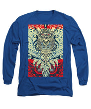 Rubino Zen Owl Blue - Long Sleeve T-Shirt Long Sleeve T-Shirt Pixels Royal Small 