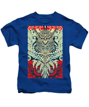 Rubino Zen Owl Blue - Kids T-Shirt Kids T-Shirt Pixels Royal Small 