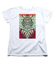 Rubino Zen Owl Blue - Women's T-Shirt (Standard Fit) Women's T-Shirt (Standard Fit) Pixels White Small 