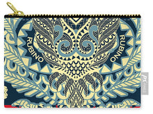 Rubino Zen Owl Blue - Carry-All Pouch Carry-All Pouch Pixels Small (6" x 4")  