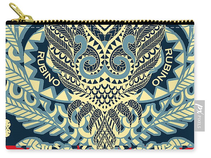 Rubino Zen Owl Blue - Carry-All Pouch Carry-All Pouch Pixels Small (6