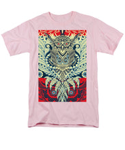 Rubino Zen Owl Blue - Men's T-Shirt  (Regular Fit) Men's T-Shirt (Regular Fit) Pixels Pink Small 