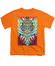 Rubino Zen Owl Blue - Youth T-Shirt Youth T-Shirt Pixels Orange Small 