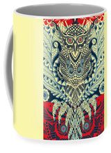 Rubino Zen Owl Blue - Mug Mug Pixels Large (15 oz.)  