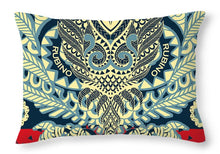 Rubino Zen Owl Blue - Throw Pillow Throw Pillow Pixels 20" x 14" Yes 