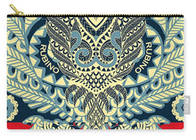 Rubino Zen Owl Blue - Carry-All Pouch Carry-All Pouch Pixels Medium (9.5" x 6")  