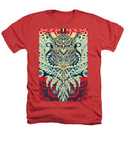 Rubino Zen Owl Blue - Heathers T-Shirt Heathers T-Shirt Pixels Red Small 