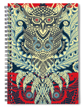 Rubino Zen Owl Blue - Spiral Notebook Spiral Notebook Pixels 6" x 8"  