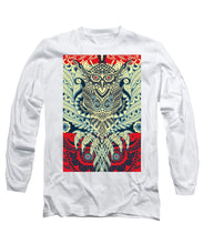 Rubino Zen Owl Blue - Long Sleeve T-Shirt Long Sleeve T-Shirt Pixels White Small 
