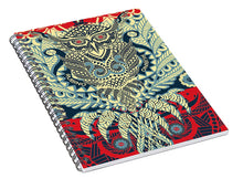 Rubino Zen Owl Blue - Spiral Notebook Spiral Notebook Pixels   