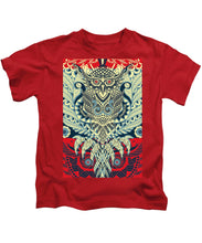 Rubino Zen Owl Blue - Kids T-Shirt Kids T-Shirt Pixels Red Small 