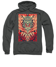 Rubino Zen Owl Red - Sweatshirt Sweatshirt Pixels Charcoal Small 