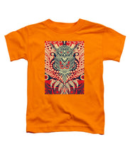 Rubino Zen Owl Red - Toddler T-Shirt Toddler T-Shirt Pixels Orange Small 