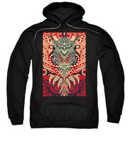 Rubino Zen Owl Red - Sweatshirt Sweatshirt Pixels Black Small 