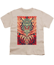 Rubino Zen Owl Red - Youth T-Shirt Youth T-Shirt Pixels Cream Small 