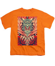 Rubino Zen Owl Red - Youth T-Shirt Youth T-Shirt Pixels Orange Small 