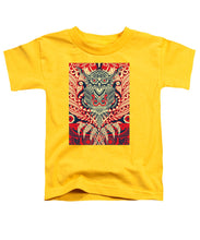 Rubino Zen Owl Red - Toddler T-Shirt Toddler T-Shirt Pixels Yellow Small 