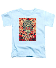 Rubino Zen Owl Red - Toddler T-Shirt Toddler T-Shirt Pixels Light Blue Small 