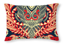 Rubino Zen Owl Red - Throw Pillow Throw Pillow Pixels 20" x 14" No 
