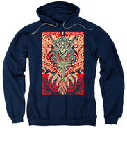 Rubino Zen Owl Red - Sweatshirt Sweatshirt Pixels Navy Small 