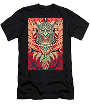 Rubino Zen Owl Red - Men's T-Shirt (Athletic Fit) Men's T-Shirt (Athletic Fit) Pixels Black Small 
