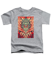 Rubino Zen Owl Red - Toddler T-Shirt Toddler T-Shirt Pixels Heather Small 