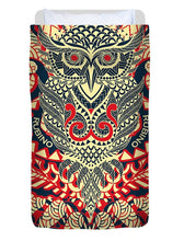 Rubino Zen Owl Red - Duvet Cover Duvet Cover Pixels Twin  