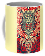 Rubino Zen Owl Red - Mug Mug Pixels Small (11 oz.)  