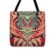 Rubino Zen Owl Red - Tote Bag Tote Bag Pixels 16" x 16"  