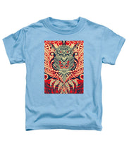 Rubino Zen Owl Red - Toddler T-Shirt Toddler T-Shirt Pixels Carolina Blue Small 