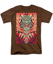 Rubino Zen Owl Red - Men's T-Shirt  (Regular Fit) Men's T-Shirt (Regular Fit) Pixels Coffee Small 