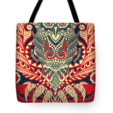 Rubino Zen Owl Red - Tote Bag Tote Bag Pixels 18" x 18"  