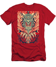 Rubino Zen Owl Red - Men's T-Shirt (Athletic Fit) Men's T-Shirt (Athletic Fit) Pixels Red Small 