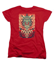 Rubino Zen Owl Red - Women's T-Shirt (Standard Fit) Women's T-Shirt (Standard Fit) Pixels Red Small 