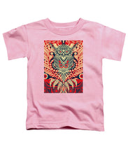 Rubino Zen Owl Red - Toddler T-Shirt Toddler T-Shirt Pixels Pink Small 