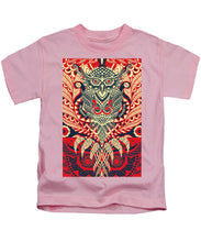 Rubino Zen Owl Red - Kids T-Shirt Kids T-Shirt Pixels Pink Small 