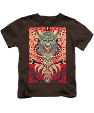 Rubino Zen Owl Red - Kids T-Shirt Kids T-Shirt Pixels Coffee Small 